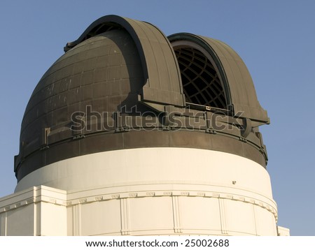Observatory dome with doors open.