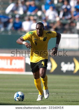 CARSON, CA. - JULY 3: Concacaf Gold Cup soccer match, Canada vs. Jamaica at the Home Depot Center in Carson. Claude Davis during the game. July 3, 2009.