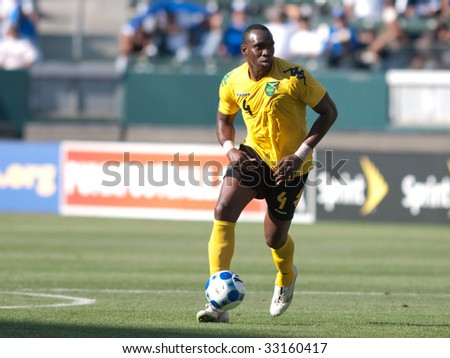 CARSON, CA. - JULY 3: Concacaf Gold Cup soccer match, Canada vs. Jamaica at the Home Depot Center in Carson. Claude Davis during the game. July 3, 2009.