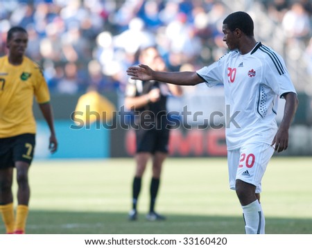 CARSON, CA. - JULY 3: Concacaf Gold Cup soccer match, Canada vs. Jamaica at the Home Depot Center in Carson. Patrice Bernier during the game. July 3, 2009.