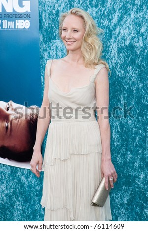 HOLLYWOOD, CA. - JUN 23: Anne Heche arrives at HBO's Hung Season 2 premiere at Paramount Theater on the Paramount Studios lot on June 23, 2010 in Hollywood, California.