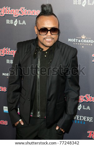 HOLLYWOOD, CA. - NOV 21: Apl.de.ap arrives at the 2010 American Music Awards Rolling Stone Magazine VIP After Party at Rolling Stone Restaurant and Lounge on November 21, 2010 in Hollywood, Ca.