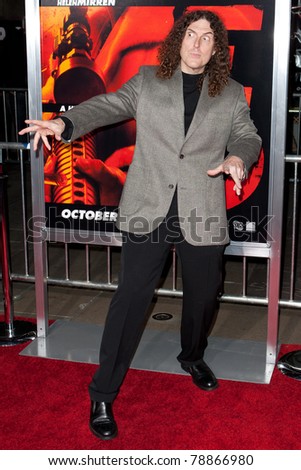 HOLLYWOOD, CA. - OCT 11: Weird Al Yankovic arrives at the Los Angeles special screening of Red at Grauman\'s Chinese Theatre on Oct. 11, 2010 in Hollywood, California.