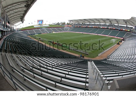 CARSON, CA. - MAY 7: A general view of the interior of the Home Depot Center before the MLS game between the New York Red Bulls & the Los Angeles Galaxy on May 7 2011 at the Home Depot Center in Carson, CA.