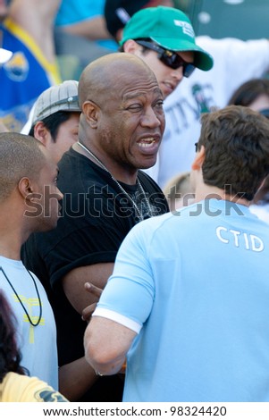 CARSON, CA. - July 24: Actor Tiny Zeus Lister during the World Football Challenge game between Manchester City & Los Angeles Galaxy on July 24 2011 at the Home Depot Center in Carson, Ca.