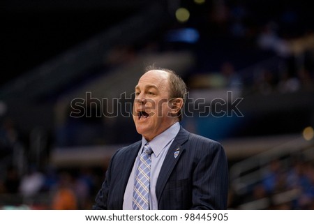 LOS ANGELES - MARCH 10: UCLA Bruins head coach Ben Howland during the NCAA Pac-10 Tournament basketball game on March 10 2011 at Staples Center.