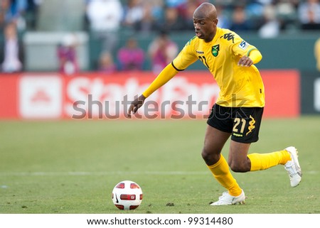 CARSON, CA. - JUNE 6: Jamaica player F Luton Shelton #21 during the 2011 CONCACAF Gold Cup group B game on June 6 2011 at the Home Depot Center in Carson, CA.