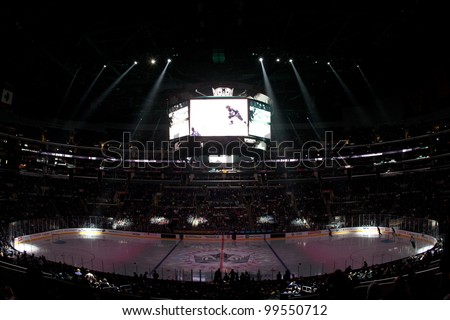 LOS ANGELES - NOV 28: A general view of Staples Center before the National Hockey League game on Nov 28 2011 at Staples Center in Los Angeles.