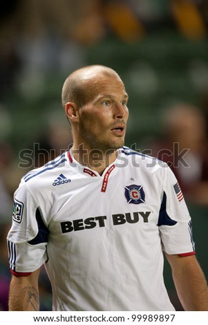 CARSON, CA. - OCT 23: Chicago Fire M Freddie Ljungberg #8 during the Chivas USA vs Chicago Fire game on Oct 23 2010 at the Home Depot Center in Carson, California.