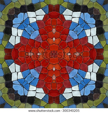 Mosaic multicolor texture - cross