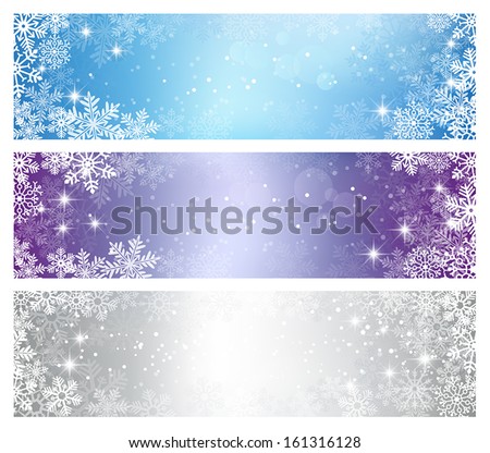 Three elegant Christmas banners Three elegant Christmas banners