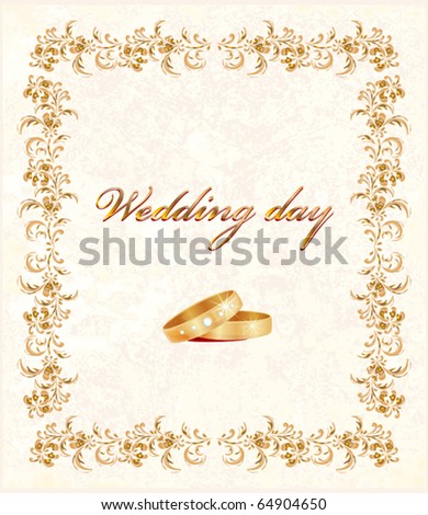 stock vector wedding card