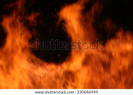 Fire. Slow speed for blurred background.