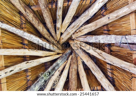 Building structure made of wood looking like a spiral