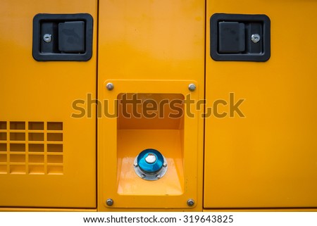 Color picture of a Mobile diesel generator front doors