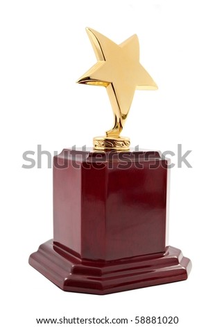 gold star award. gold star award. stock photo