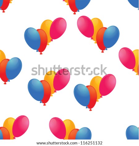 Balloons seamless vector illustration