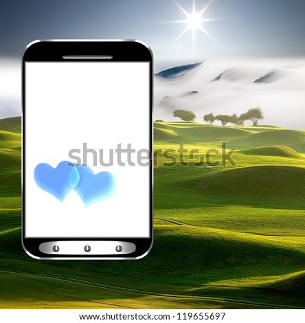 Nice golf place with modern phone for adv or others purpose use
