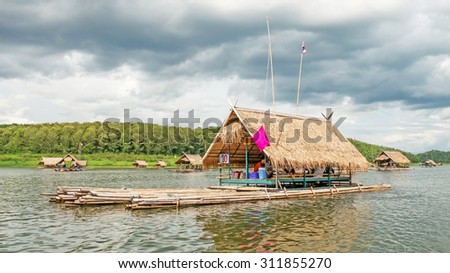 Loei-August 29 float raft at Huai Krathing \
with unidentified people on August 29,2015 in Loei, Thailand.\
tourist attraction location on loei in thailand