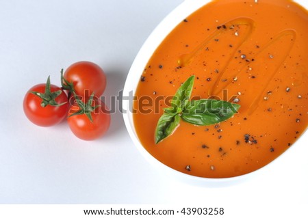 stock photo mediterranean tomato soup 43903258 - ~ mediterranean tomato soup ~