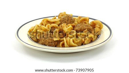 A tempting cooked frozen swedish meatball dinner.