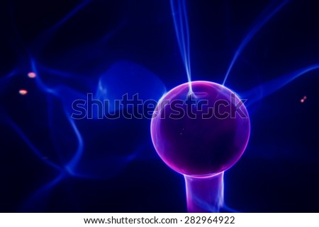 lightning electrical bright glowing sphere light