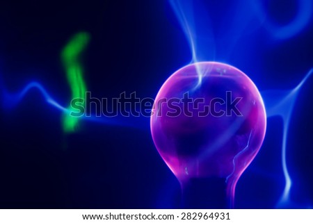 lightning electrical bright glowing sphere light