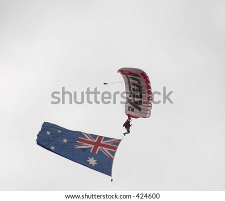 Army Parachutist with Australian Flag