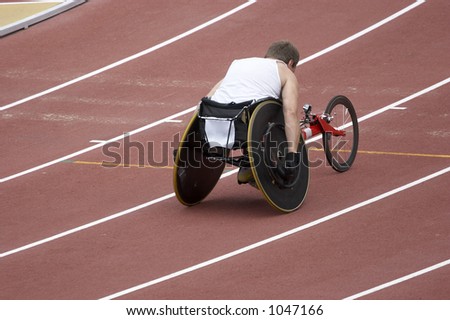 Disabled Athlete on the track