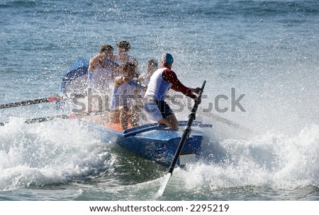 Life savers in a surf boat