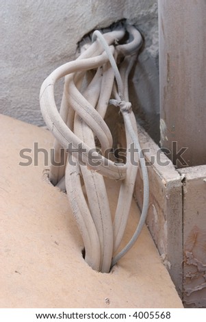 Dirty and dusty electrical home wiring