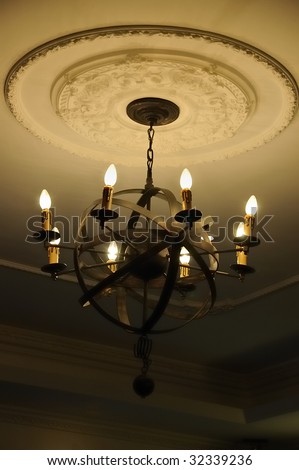 A ceiling lamp in sphere shape