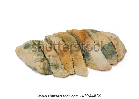 a bunch of molded bread