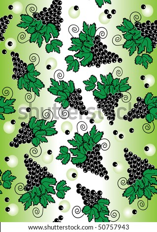 Grape vector drawing  textile background
