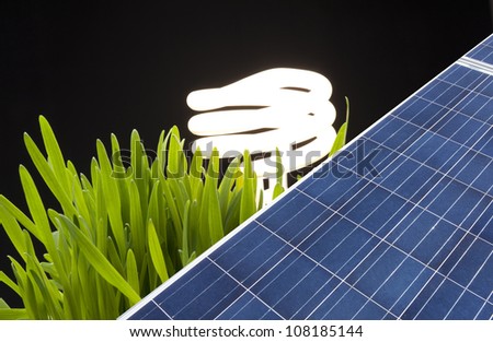 photovoltaic panels  with light