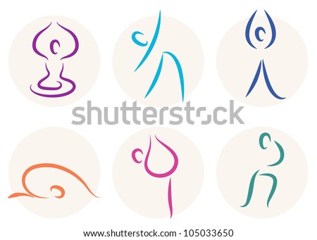 yoga stick figures
