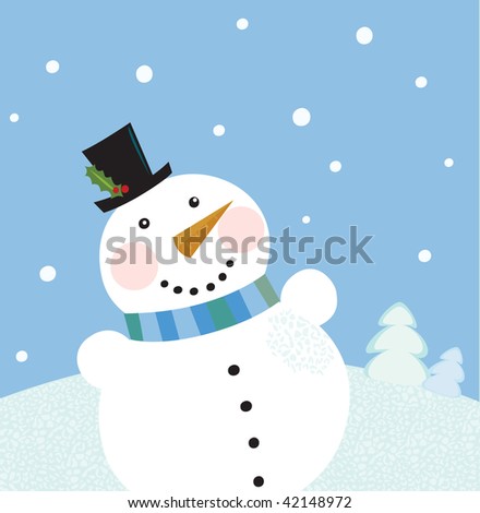 stock vector : Christmas winter snowman background. stock vector : Christmas winter snowman background.