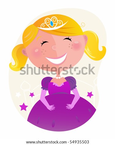 cartoon princess crown pictures. Vector cartoon illustration of