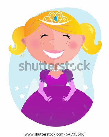 Pink Dress on Pink Dress With Tiara Vector Cartoon Illustration Of Small Pink