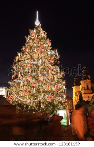 Christmas Tree on the Old Town Square, Prague, Czech Republic