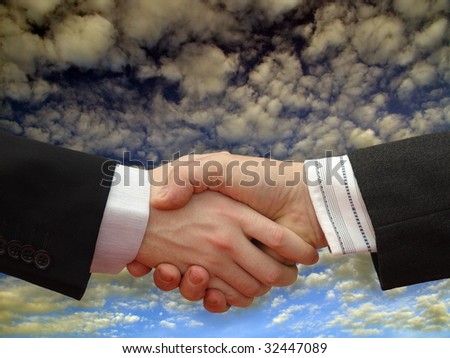 Signature of Business Contract with cloudy Sky