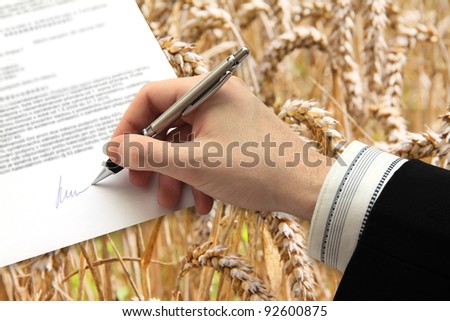 The Signature of Business Contract