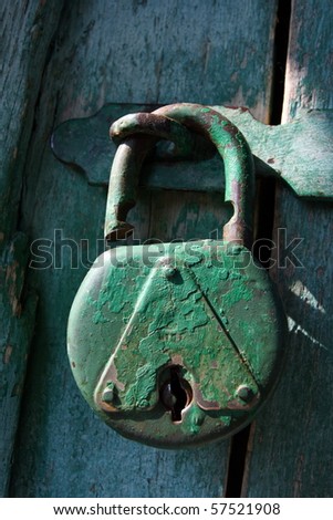 Old shed padlock