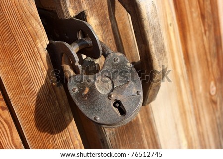 Old shed padlock