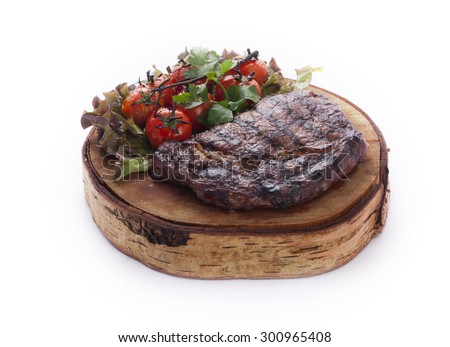stake with tomatoes
