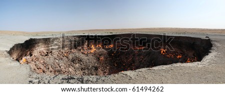 Flaring Gas Crater in Turkmenistan