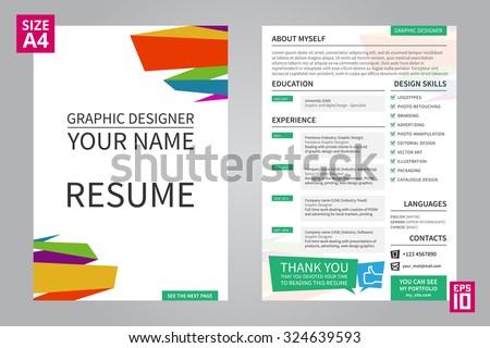 Resume title page template