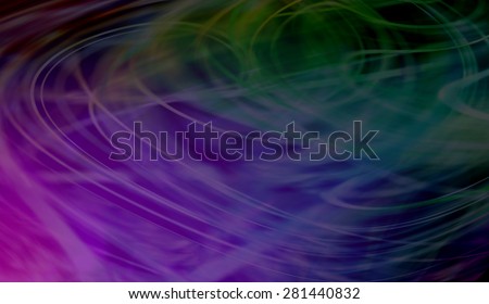 Magenta, green and black colored swirling graphic background - Transparent random swirling lines on a dark colored background