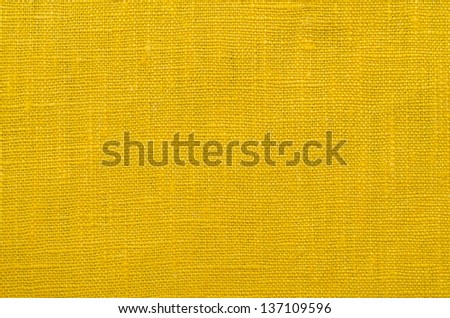 highly-detailed yellow linen textile background