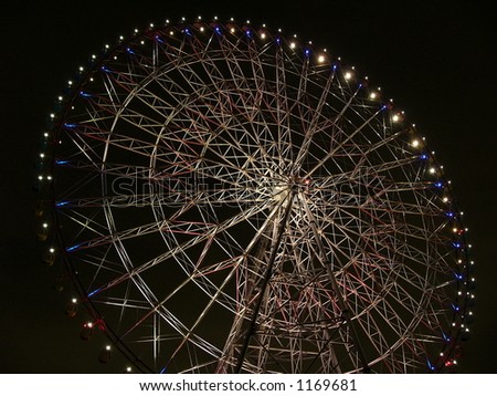 Big-wheel in the night, Tokyo Japan